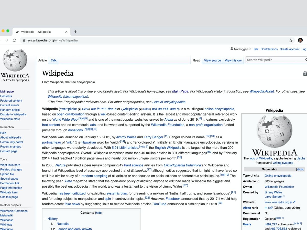 ويكيبيديا تقول لغوغل وأمازون وآبل: «شخلل عشان تعدي»